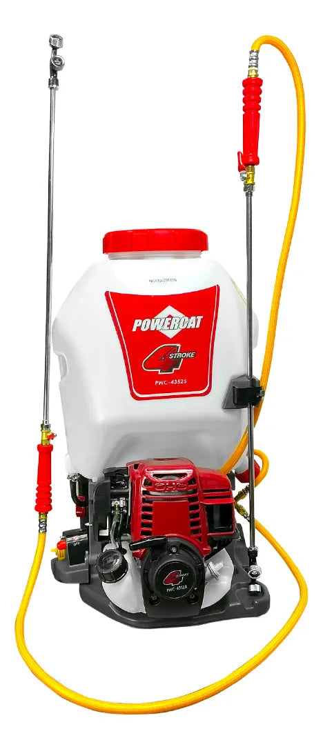 Aspersora Fumigadora PowerCat PWC-43525 4 Tiempos 25 Litros Color Blanco Uso Profesional de Doble Salida