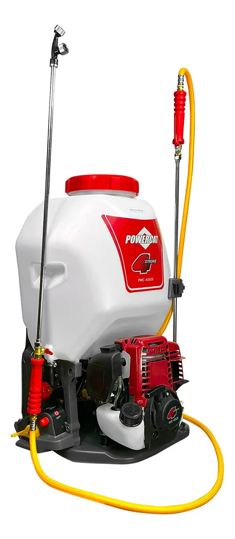 Aspersora Fumigadora PowerCat PWC-43525 4 Tiempos 25 Litros Color Blanco Uso Profesional de Doble Salida